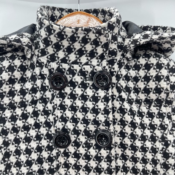 Rothschild Houndstooth Pea Coat with Detachable Hood Size 8 Medium - Picture 4 of 9